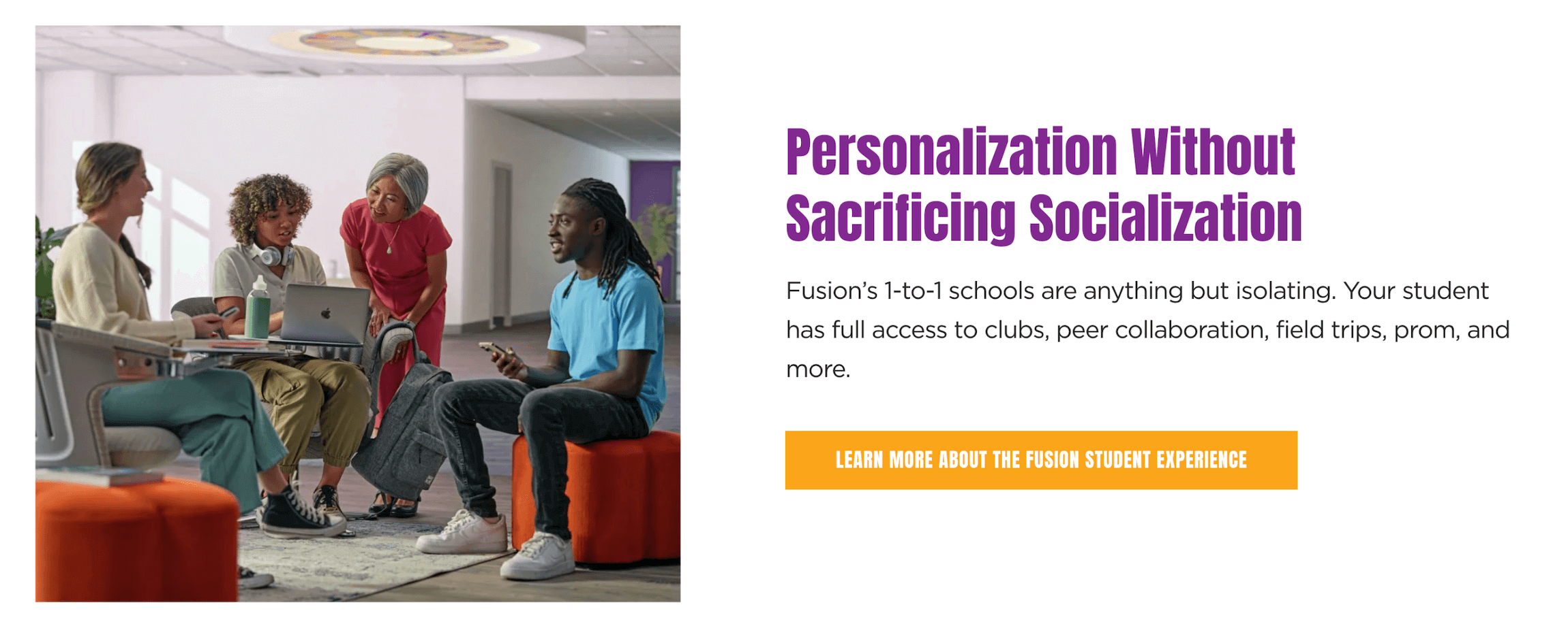 Fusion Academy provides personalization without sacrificing socialization
