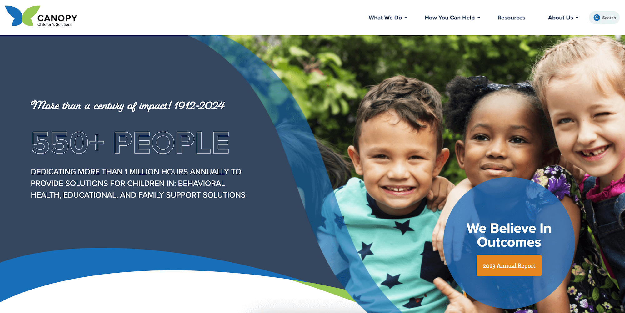 Canopy Cares Schools homepage