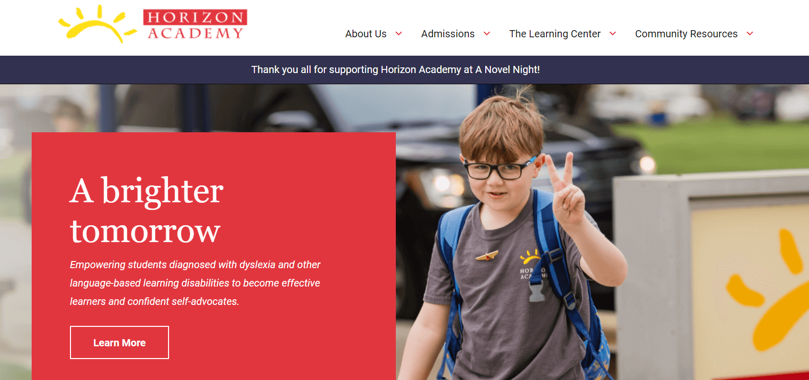 Horizon Academy homepage