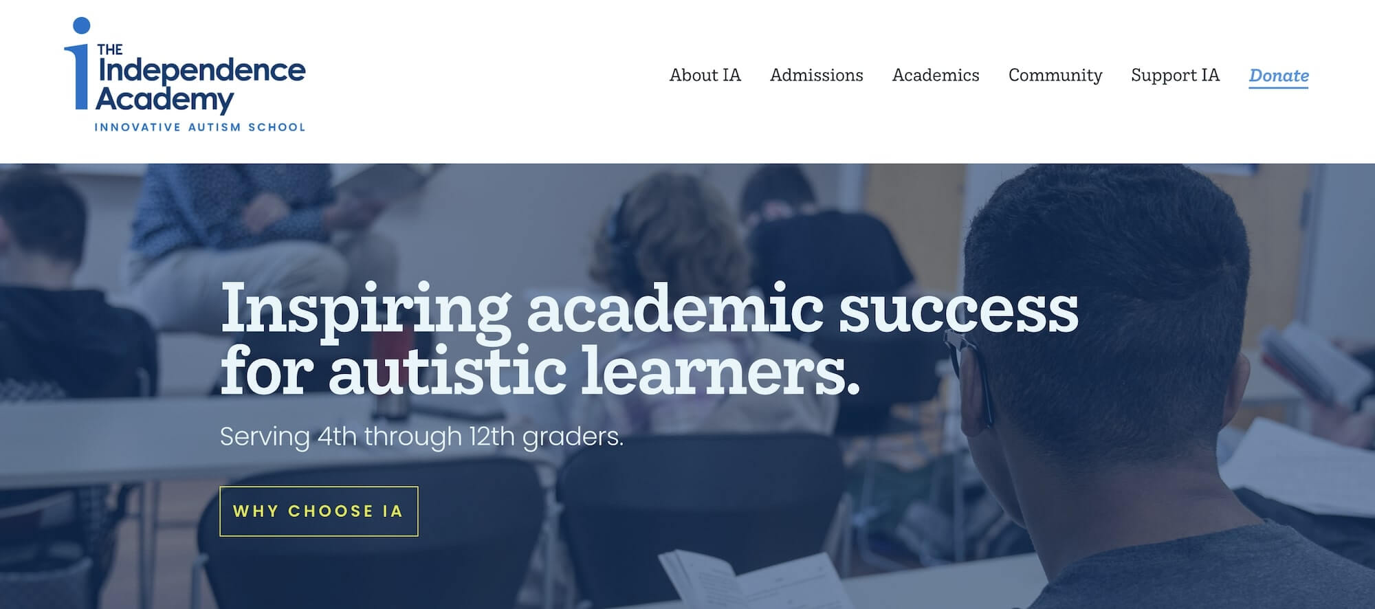 Independence Academy homepage