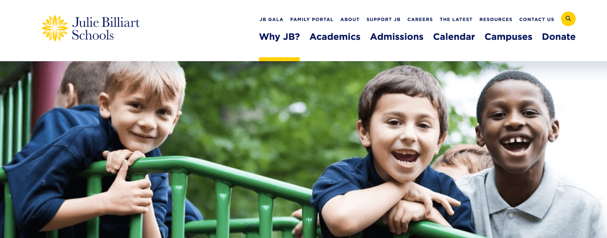 Julie Billiart Schools homepage