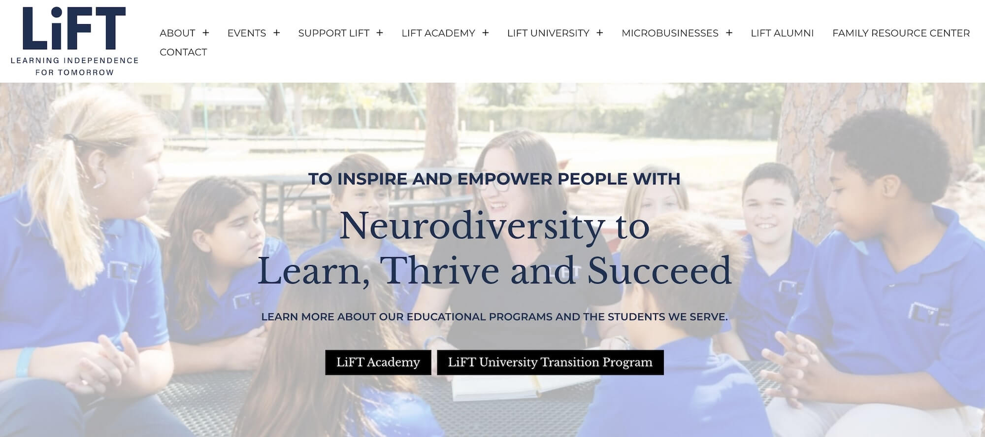 LiFT Florida homepage