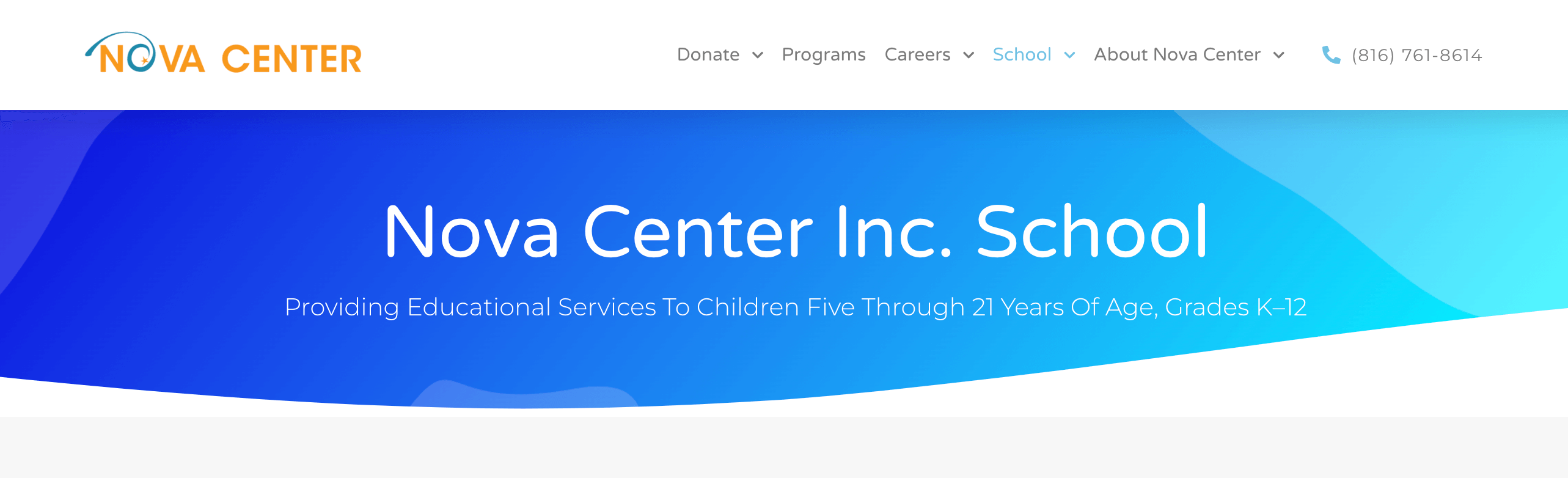 Nova Center Inc. School homepage