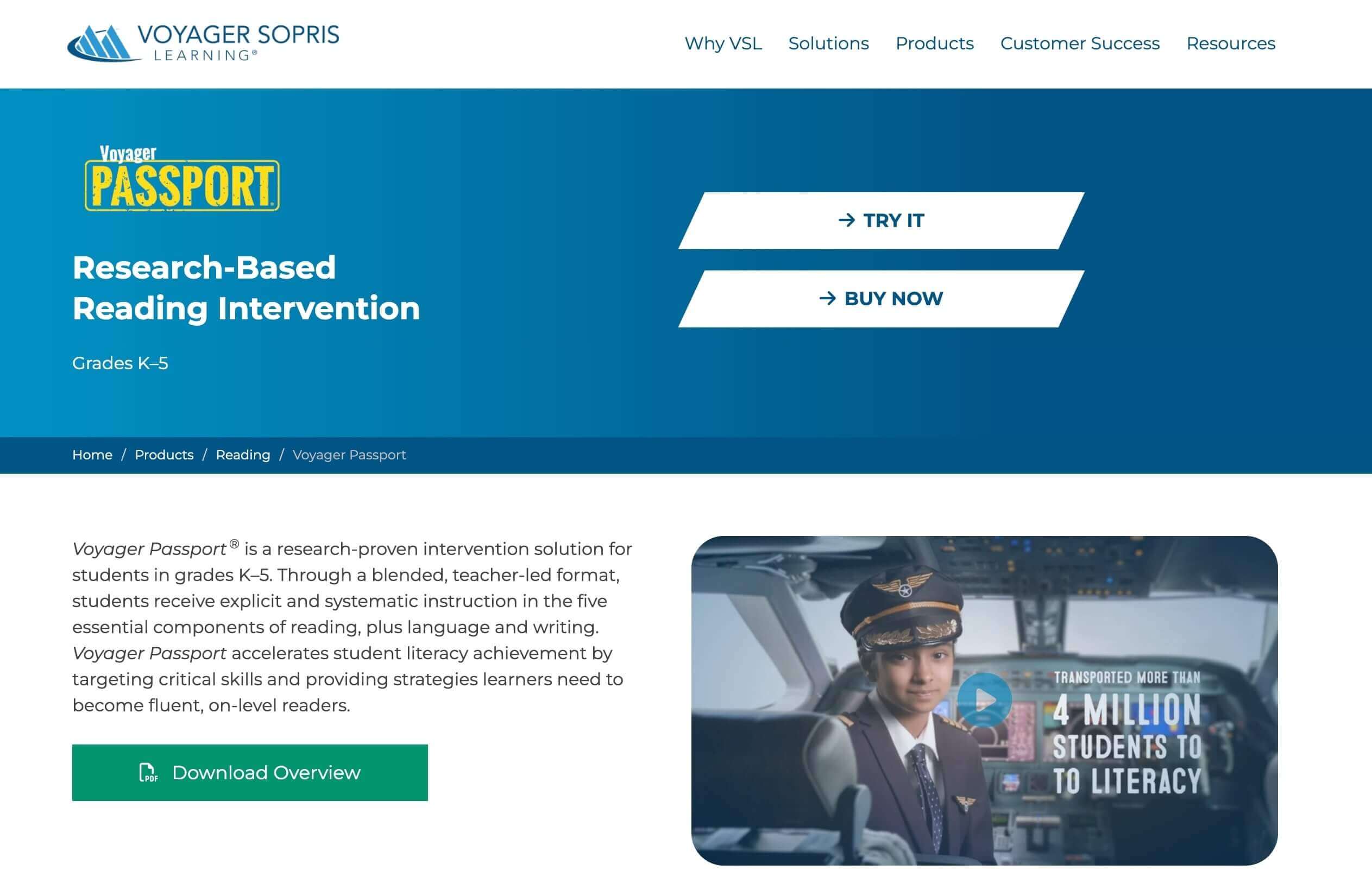 Voyager Passport by Voyager Sopris Learning homepage: Research-Based Reading Intervention