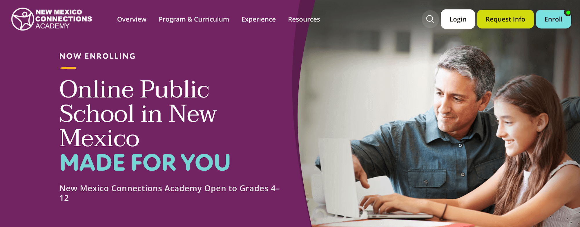New Mexico Connections homepage: Online Public School in New Mexico Made for You