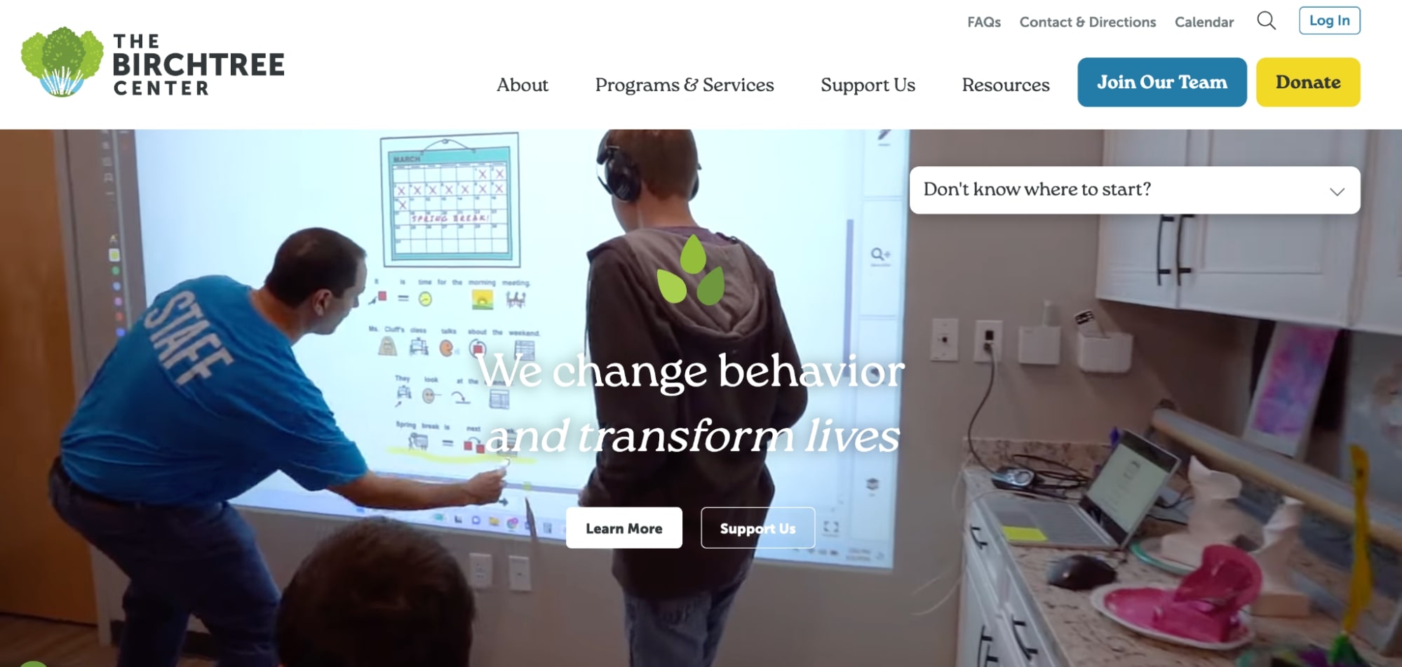 The Birchtree Center homepage: We change behavior and transform lives