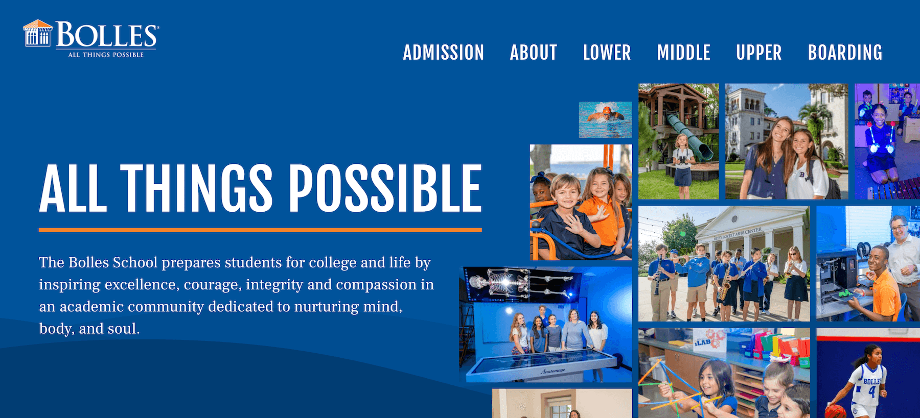 The Bolles School homepage: All Things Possible