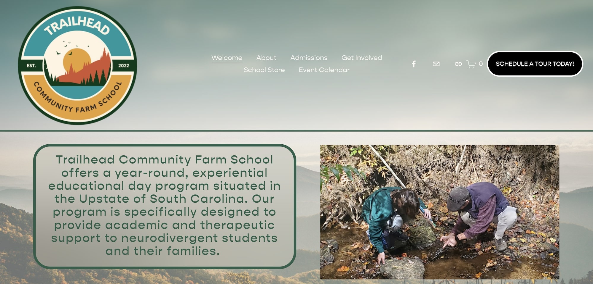 Trailhead Community Farm School homepage: Year-round, experimental educational day program