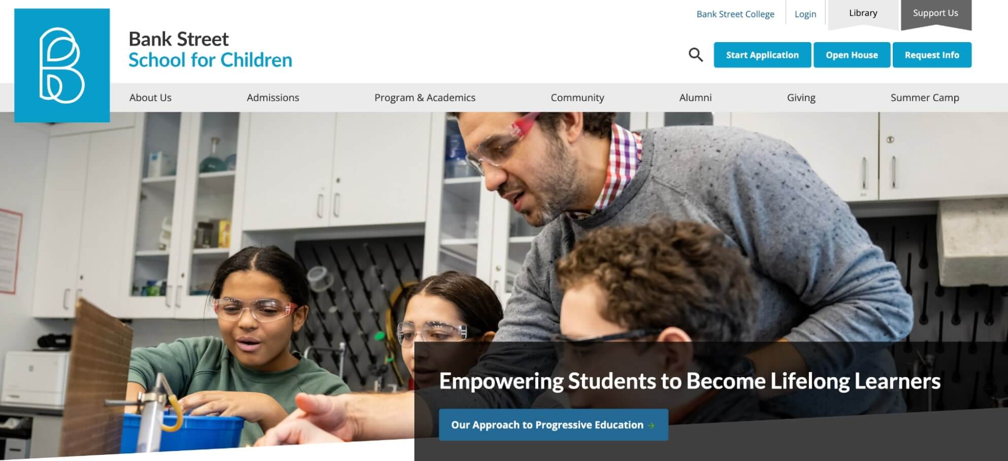 Bank Street School for Children homepage