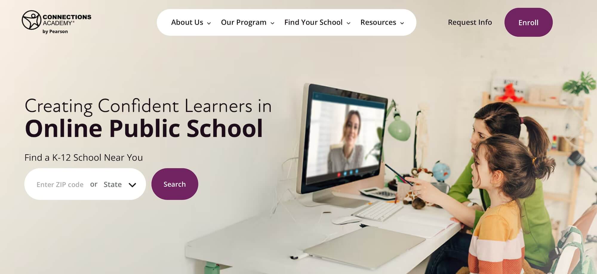 Connections Academy homepage: Online Public School