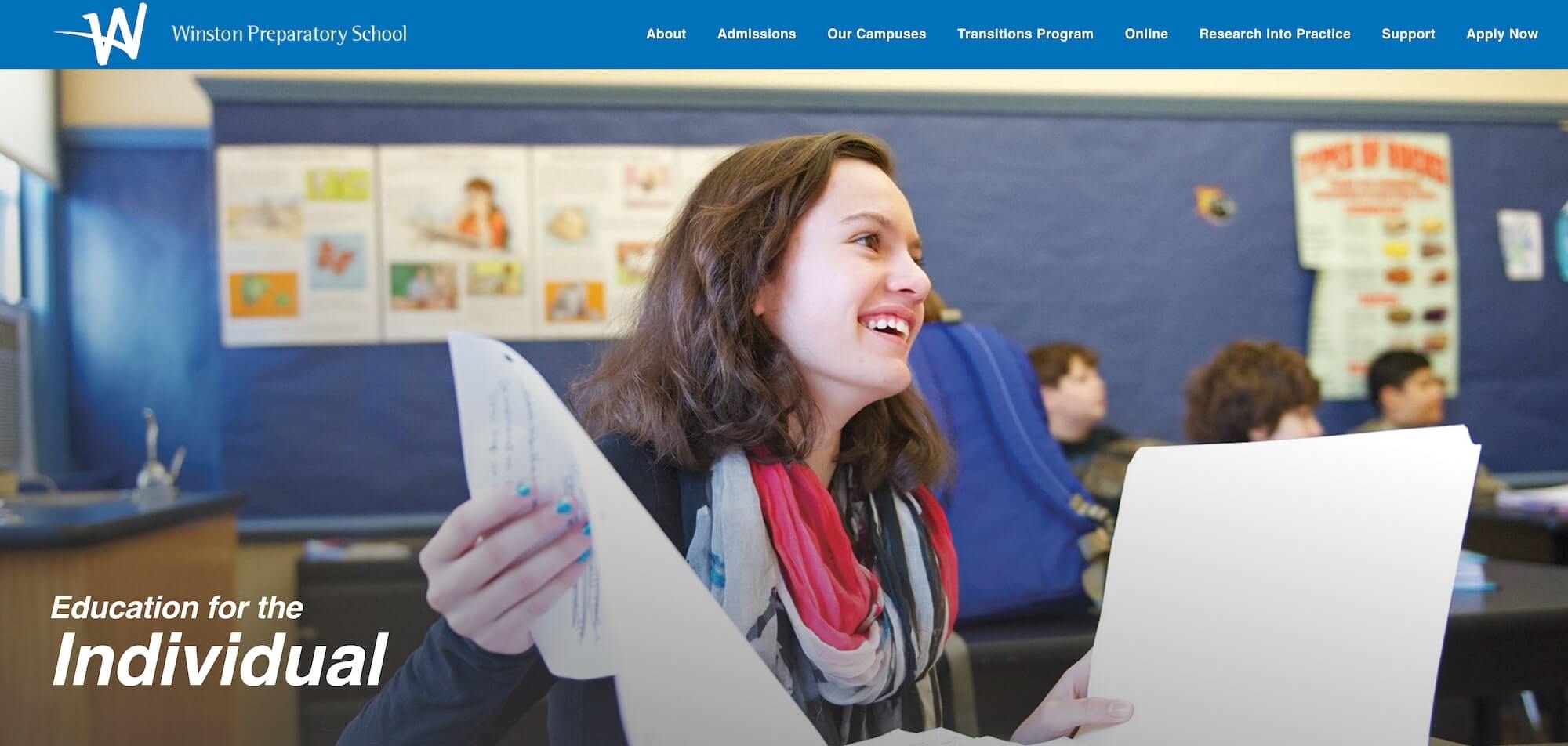Winston Preparatory School homepage: Education for the Individual