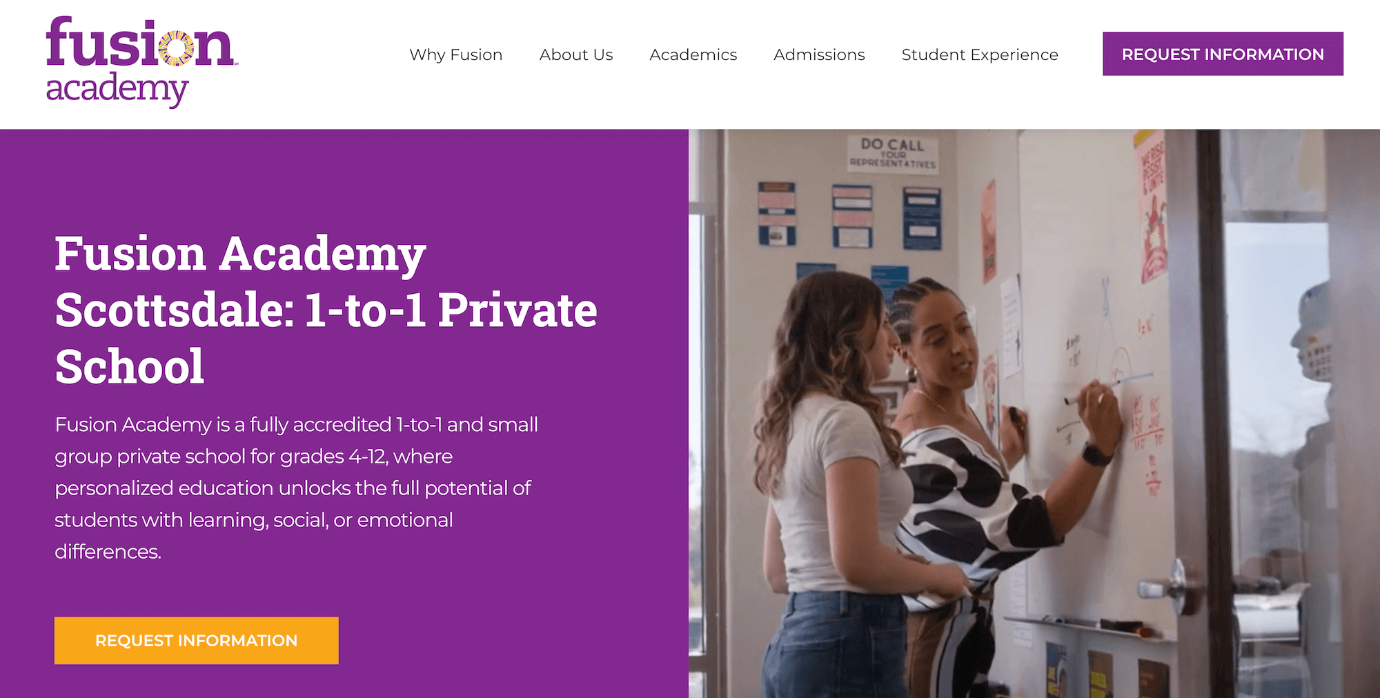 Fusion Academy Scottsdale homepage: 1-to-1 Private School