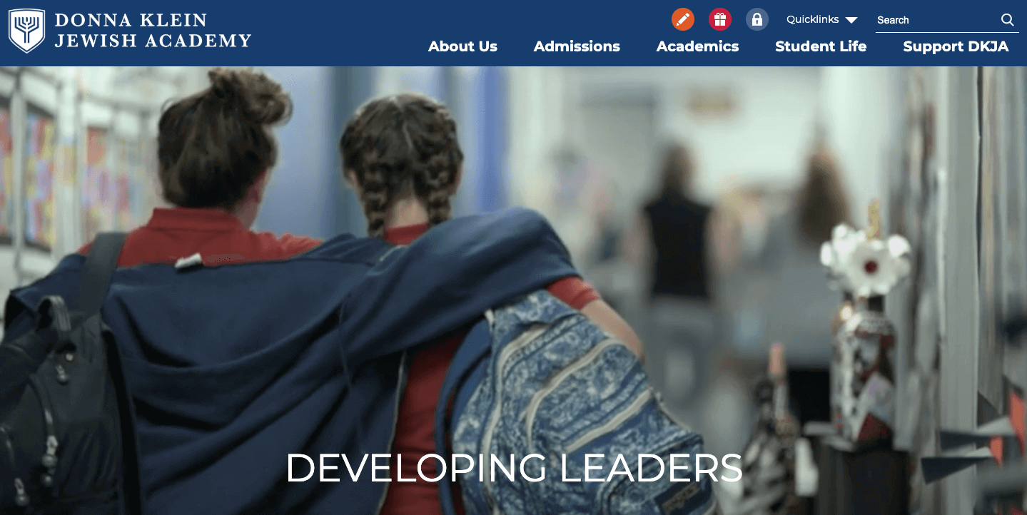 Donna Klein Jewish Academy homepage