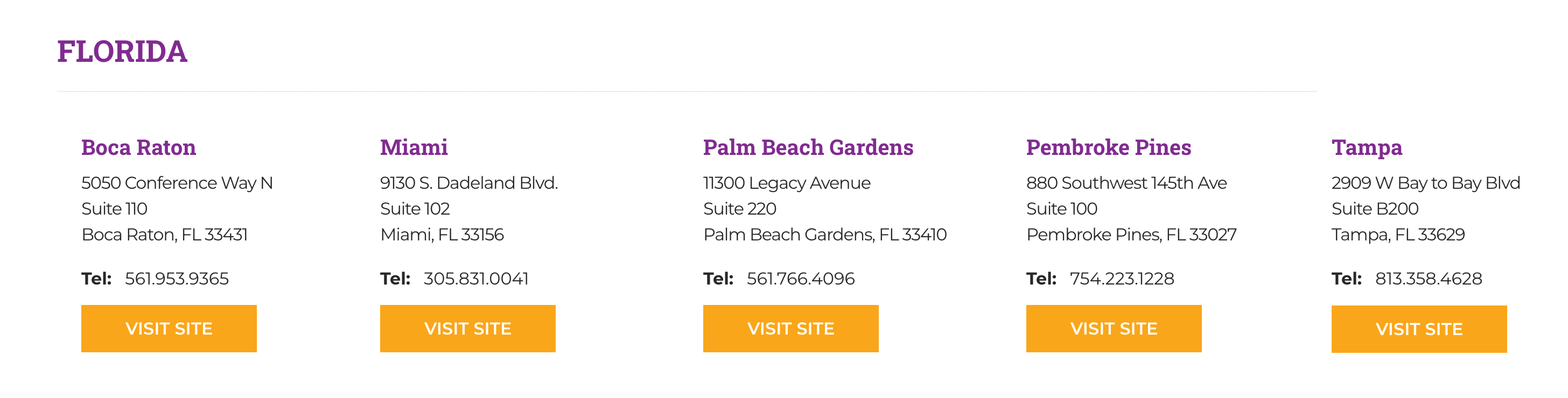 Fusion Academy Campuses in Florida: Boca Raton, Miami, Palm Beach Gardens, Pembroke Pines, Tampa