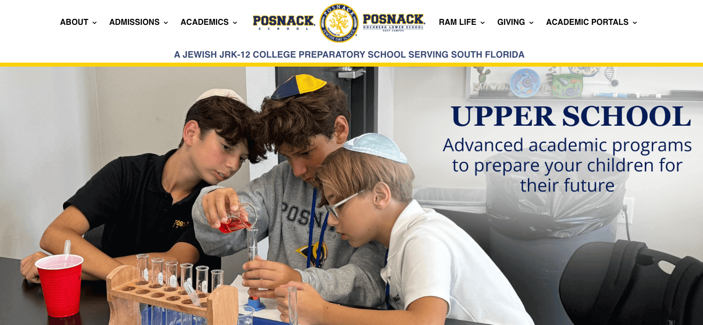Posnack Jewish Day School homepage