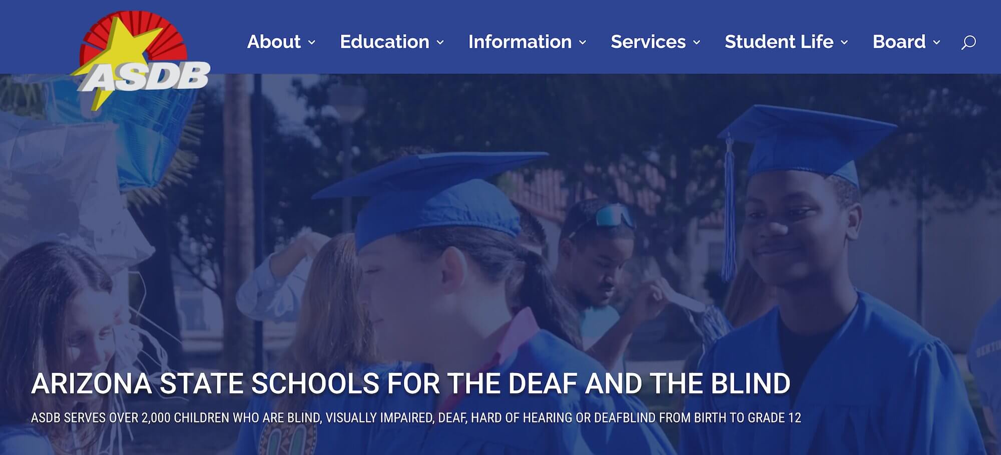 Arizona State Schools for the Deaf and the Blind homepage