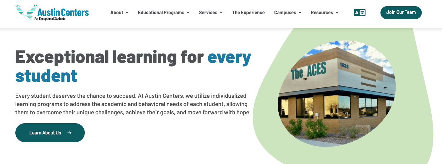 Austin Centers for Exceptional Students homepage: Exceptional learning for every student