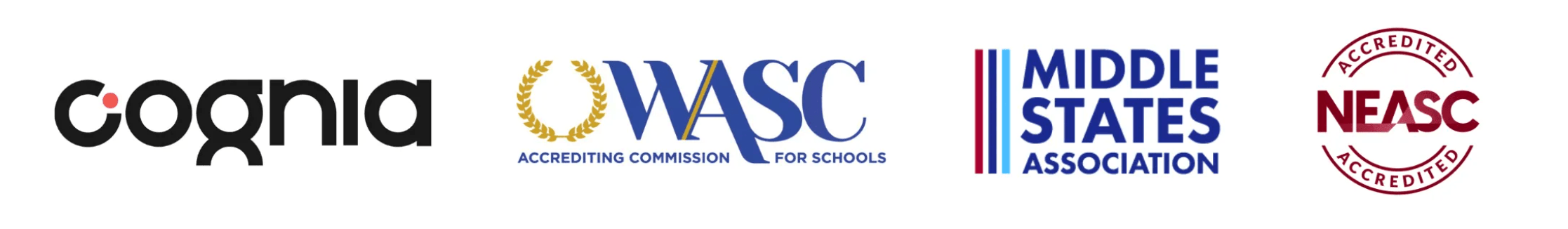 Fusion Academy is accredited by Cognia, WASC, MSA, and NEASC