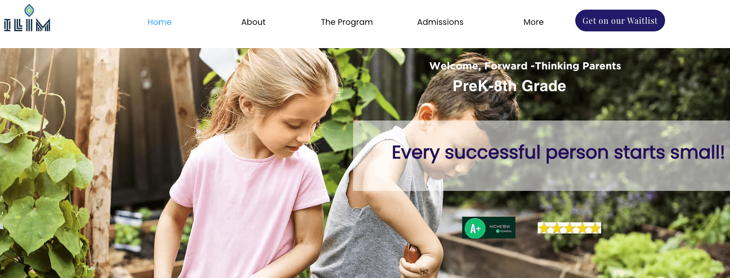 ILIM School homepage: Every successful person starts small!