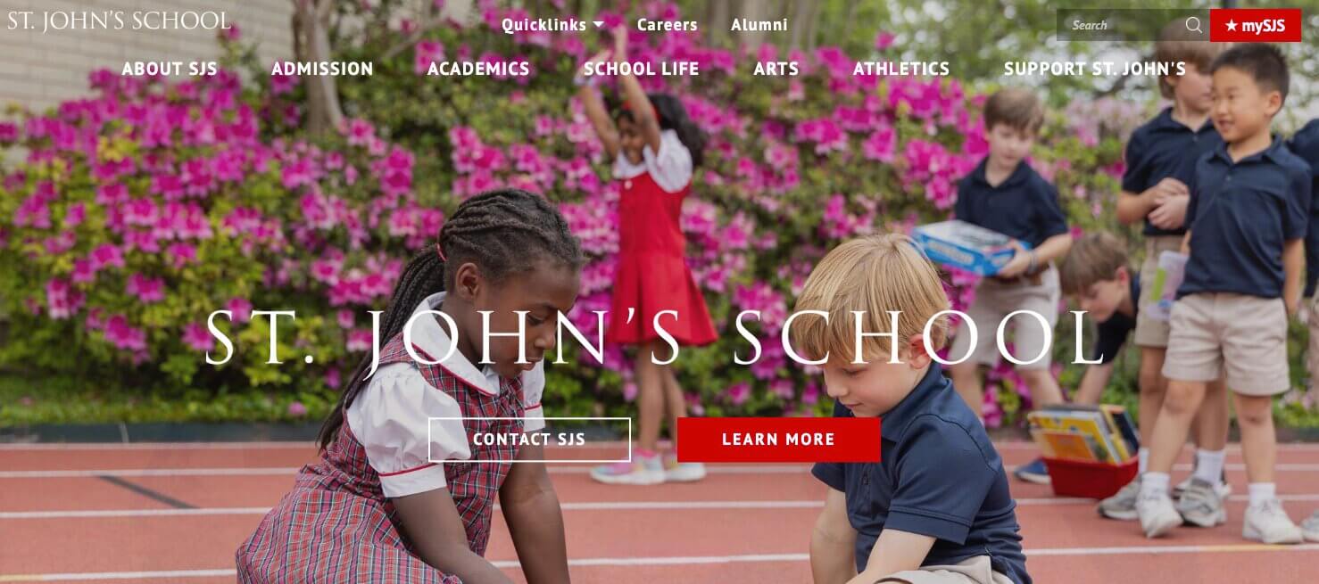 St. John's School homepage