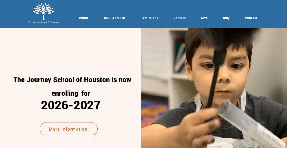 The Journey School of Houston homepage