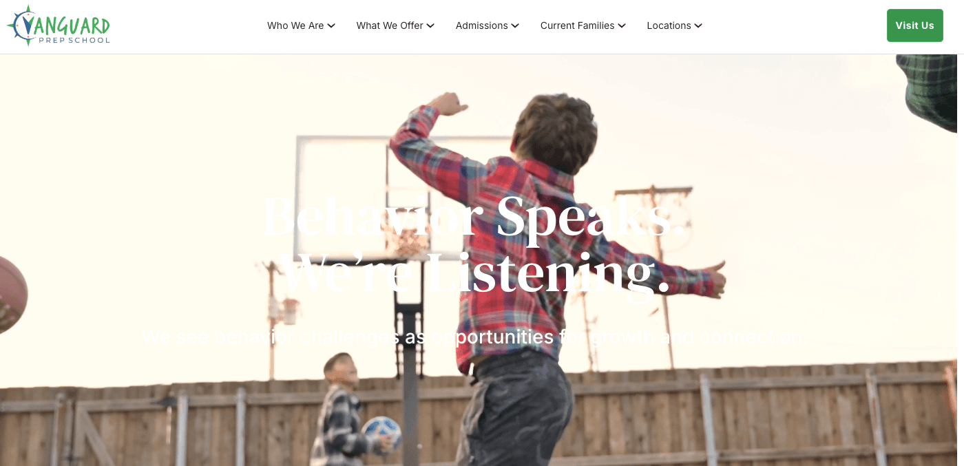 Vanguard Prep School homepage
