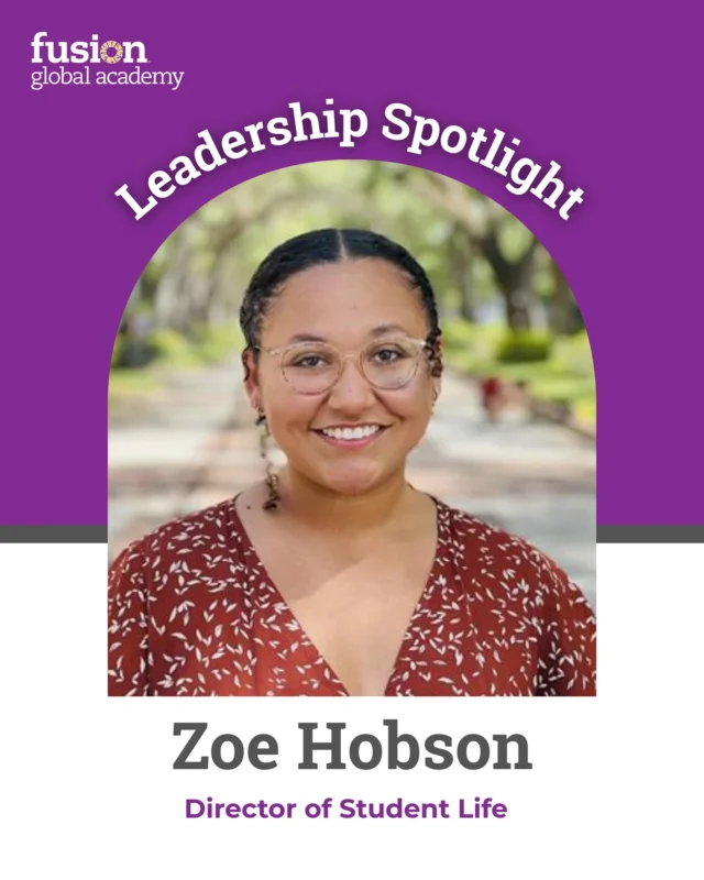 🌟 We’re thrilled to welcome Zoe as Fusion Global Academy’s new Director of Student Life! ✨

With a passion for building community, helping students explore opportunities, and creating meaningful ways for them to connect, Zoe brings energy and experience that will inspire our school family in collaboration with Fusion’s Global Community team. She’s excited to foster inclusion, support, and fun for every student at FGA. 💛

#FusionGlobalAcademy #StudentLife #CommunityFirst
