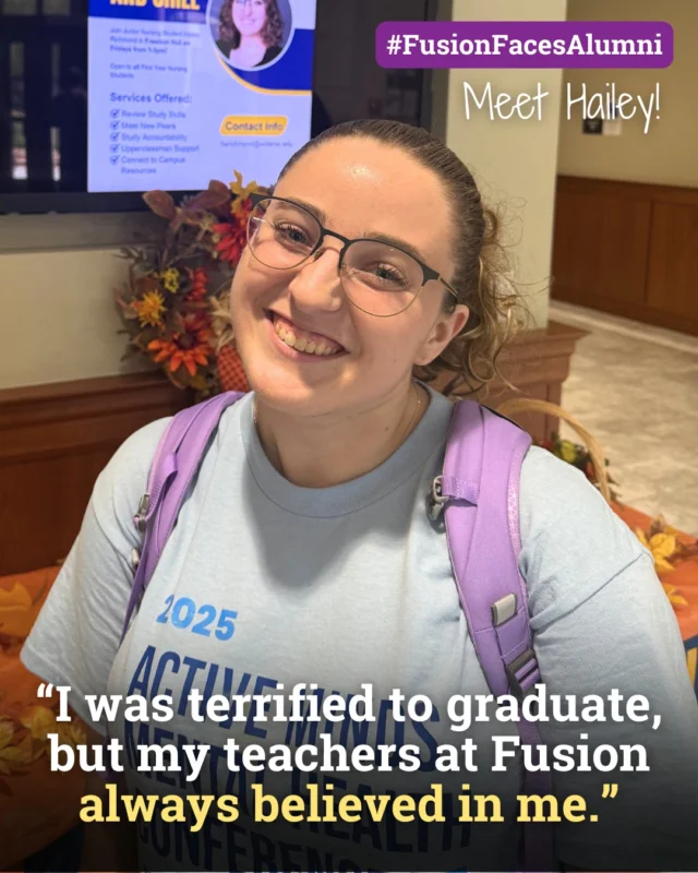 From doubting her college readiness to leading and advocating for herself every day at Widener University…

This is Hailey’s (and so many other Fusion graduates’) story! 🎓

Hailey, 2023 graduate of @fusionardmore, is now on track to achieve her dream of becoming a nurse practitioner.

“I was terrified to graduate, but my Fusion teachers always showed their confidence in me, helped ease my anxieties, and helped me throughout the entire college application process.” 

We are very proud of you and can't wait to see your continued success, Hailey! 👩‍⚕️

Learn more about how Fusion Academy prepares students for life after high school at the link in our bio.

#fusionacademy #fusionfaces #collegeweek #collegereadiness #studentsuccess