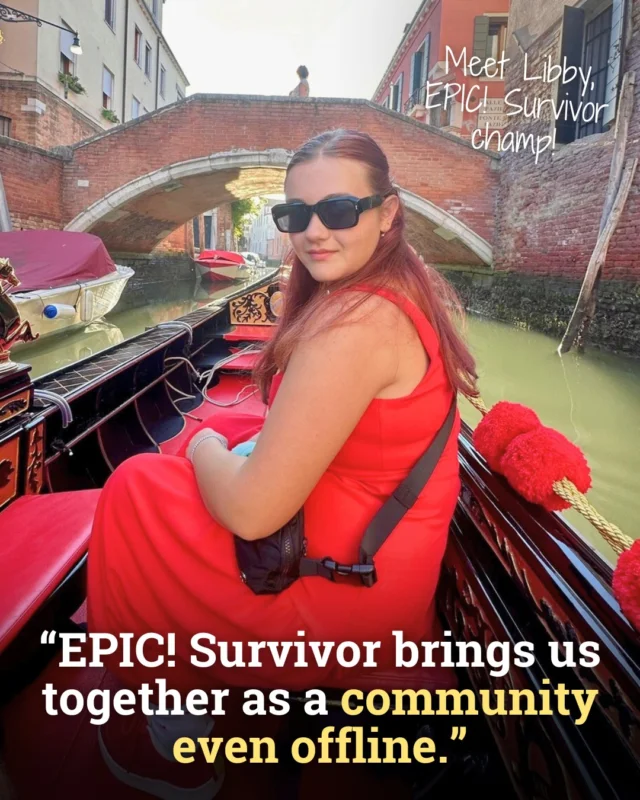 Libby is gearing up for another season of EPIC! Survivor — Fusion’s week-long challenge where students take on daily missions based on our EPIC! values:

Excellence, Passion, Innovation, Courage, and the belief that what we do is THAT important!

This year's theme? Time travel ⌛ Whether students compete on campus or from home, EPIC! Survivor brings our global Fusion community together. 

It’s a chance to try new things, meet friends from other campuses, and have a ton of fun along the way. 

You got this, Libby. We hope this year’s challenges are a little warmer for you! ❄️

#fusionacademy #studentlife