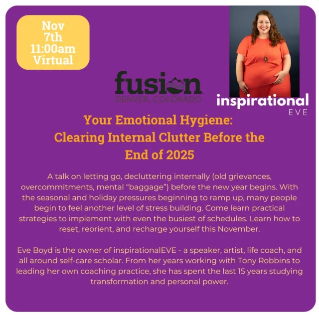 Your Emotional Hygiene: Clearing Internal Clutter Before The End of 2025

At Fusion Academy and Fusion Global Academy, every class is taught 1-to-1—one student, one teacher—so that each learner gets the space, attention, and emotional support they need to thrive. This personalized environment doesn’t just nurture academic growth—it creates room for emotional wellbeing, helping students learn how to declutter their minds and reset before a new year begins.

As we approach the end of 2025, it’s the perfect time to pause and check in with your emotional hygiene. Just as we tidy our physical spaces, our inner world deserves a good “clean-up” too. Emotional clutter—stress, unprocessed feelings, or mental overload—can quietly weigh us down, affecting focus, motivation, and joy.

Please join Guest Speaker Eve Boyd as she provides tips and tricks to keep us motivated through the holidays. 

To join Webinar, please RSVP using the link in our bio!