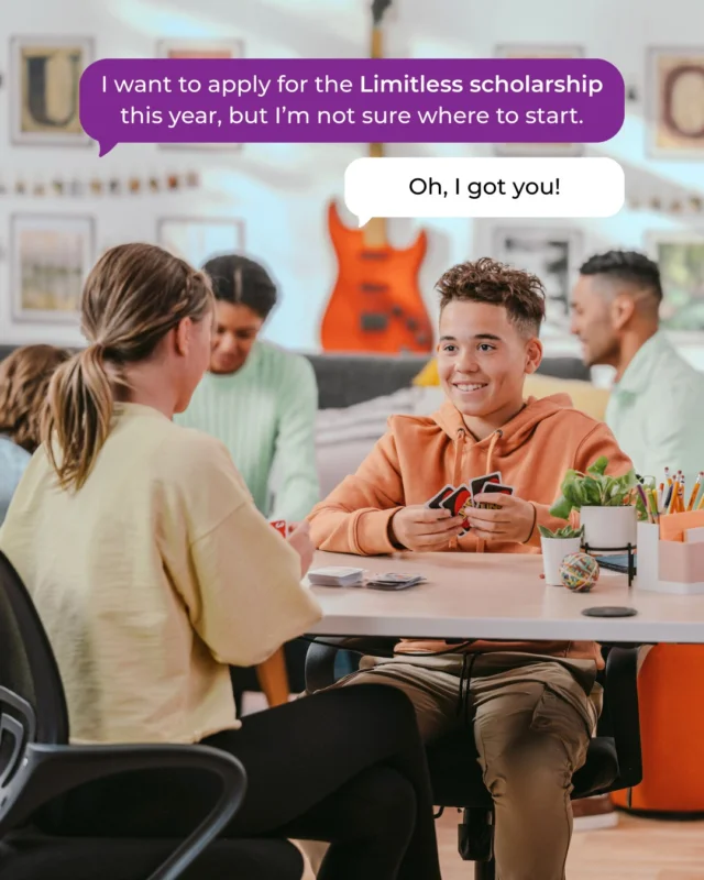 Students: Save this post for support in applying to the Limitless Scholarship! 💜

The Limitless Innovation Scholarship gives full-time Fusion students in grades 9-12 the funding and mentorship to make it real. Pitch your vision, wow our leaders, and showcase your project on a global stage in May 2026.

👉 Head to the Neighborhood to learn more and submit your application. Applications are due on February 10, 2026!

#fusionacademy #learndifferently #scholarship