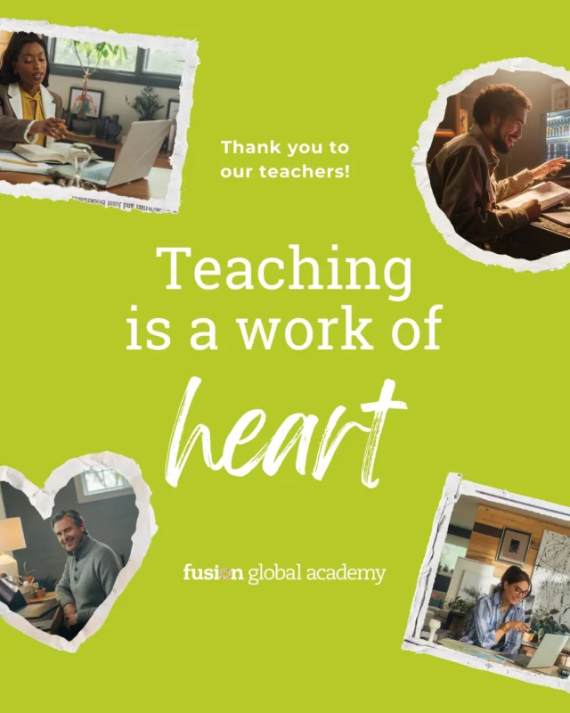 Happy Teacher Appreciation Week! This week, we're celebrating the people who make it all possible. 🎉

 Our teachers at Fusion Global Academy show up every single day with patience, passion, and purpose. We are so grateful for each and every one of them.

 Drop a comment below and tell us which teacher has made an impact on your journey! 👇 #TeacherAppreciationWeek #ThankATeacher #FusionGlobalAcademy