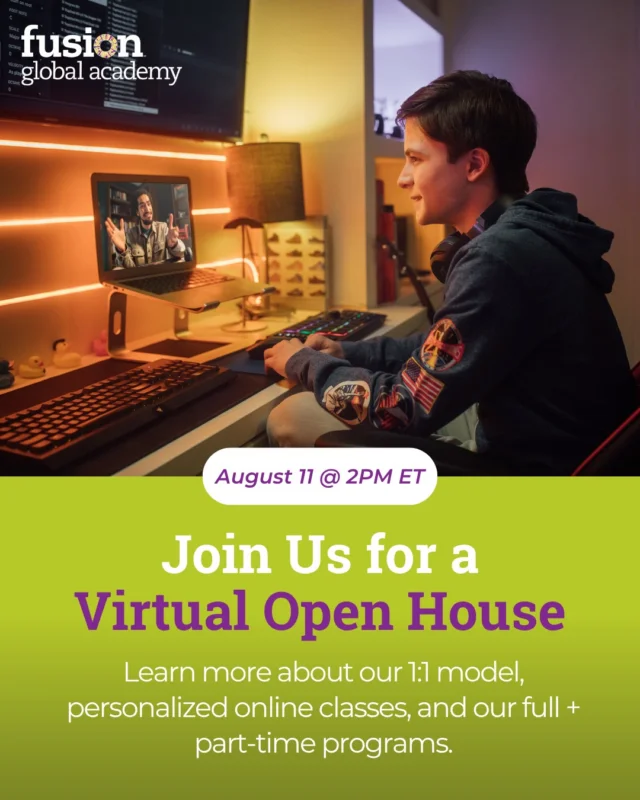 Have a feeling that your child’s current school isn’t the right fit? You’re not alone 💚

👉 Comment OPEN HOUSE for the link to register!

Fusion Global Academy does things differently—with live classes personalized to each student’s learning pace, preferences, and interests.

Can’t make it live? Don’t worry. By signing up you’ll get the recording to view at a time that works for you!

#fusionglobalacademy #learndifferently #education #onlinelearning #onlineschool